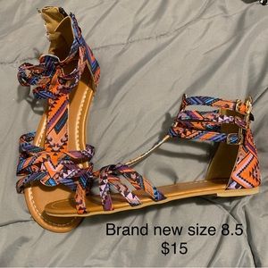 Colorful sandals (brand new)